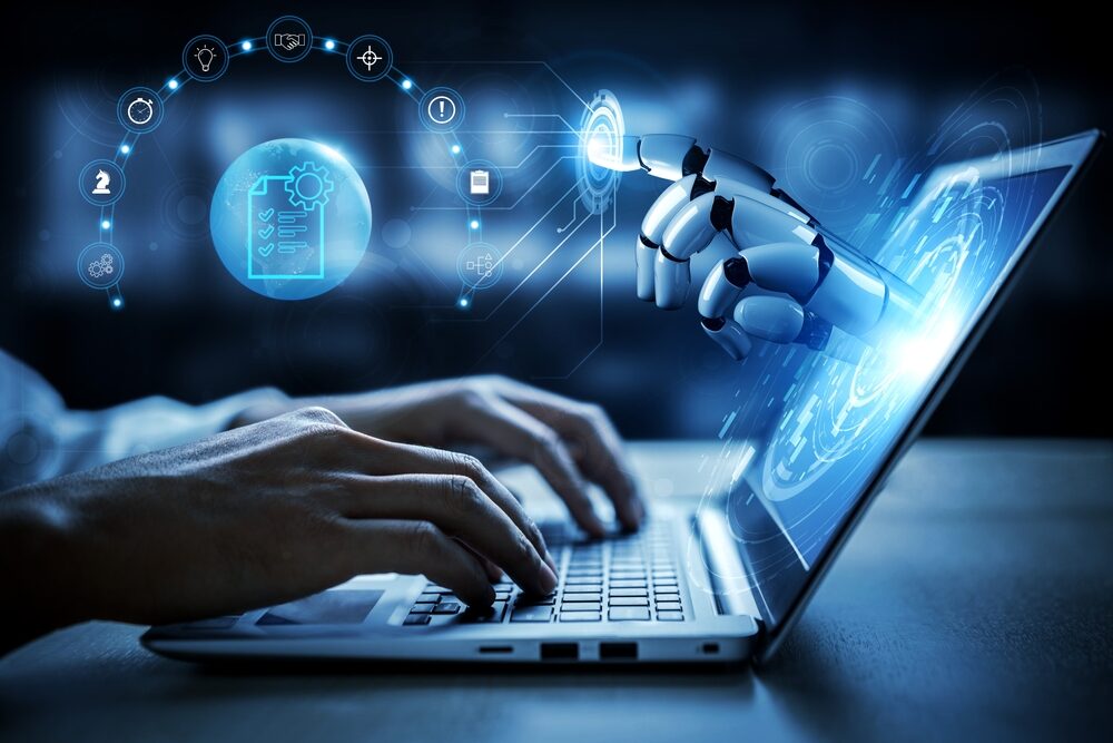 Illustrazione sull'intelligenza artificiale e decisioni aziendali